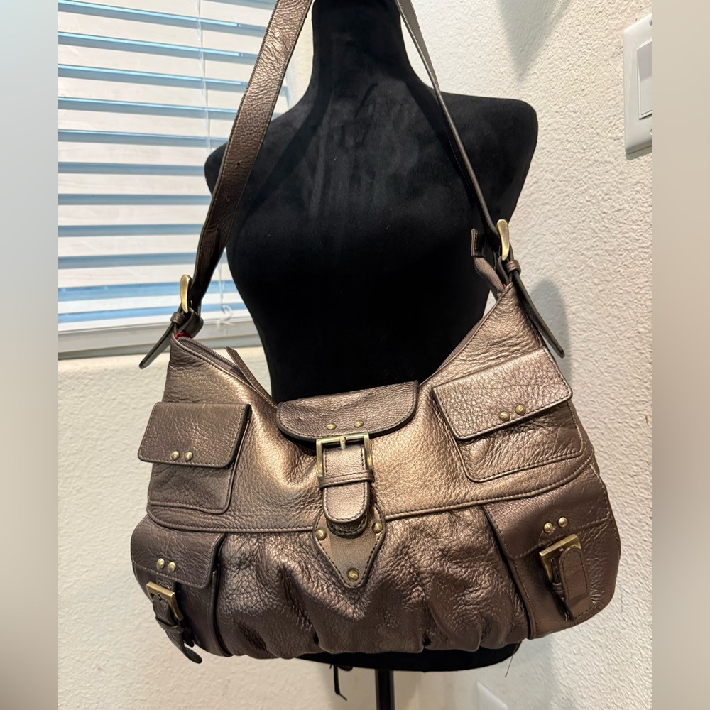 Aqua Madonna leather shoulder bag